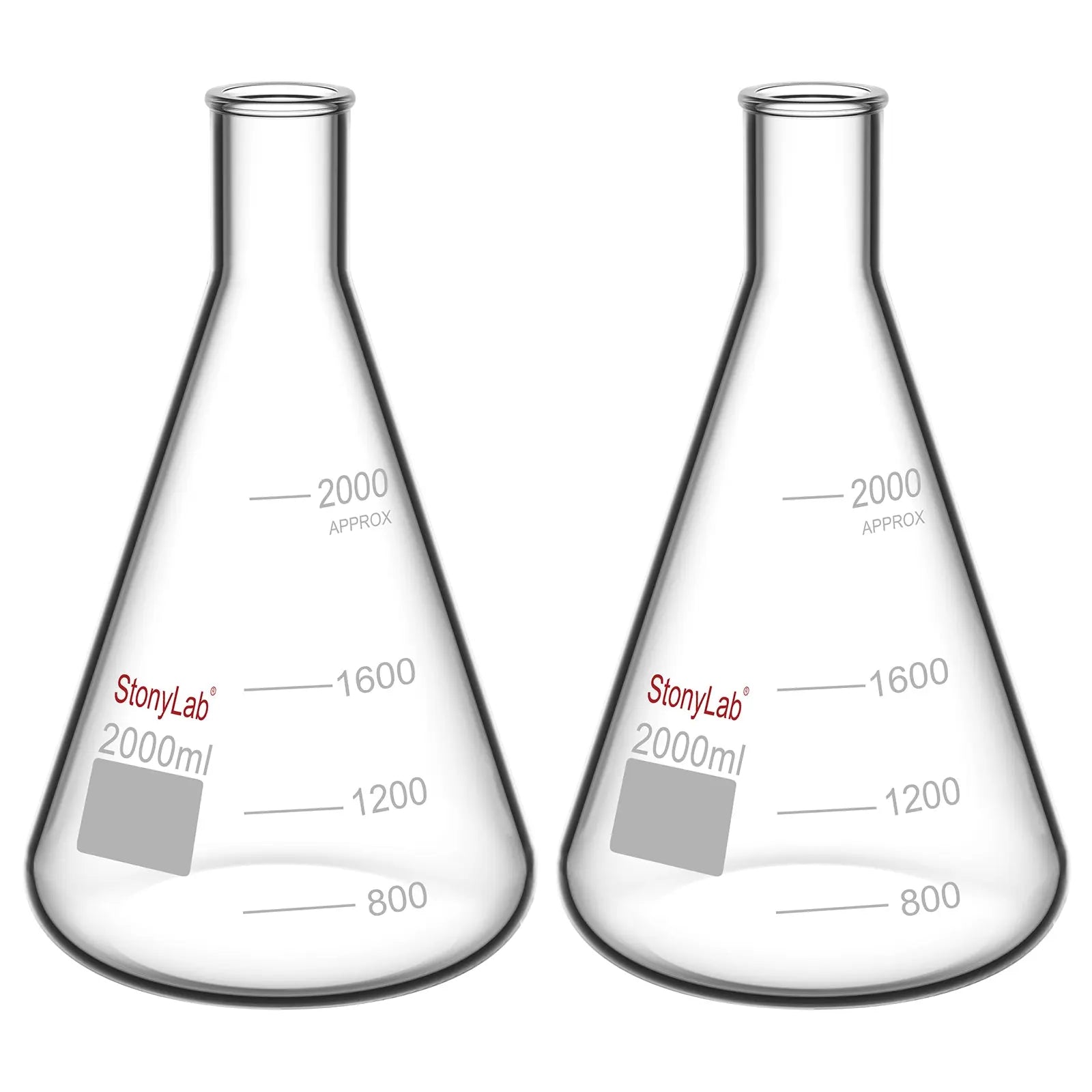 Comprehensive product view and setup components for StonyLab Narrow Mouth Erlenmeyer Flasks