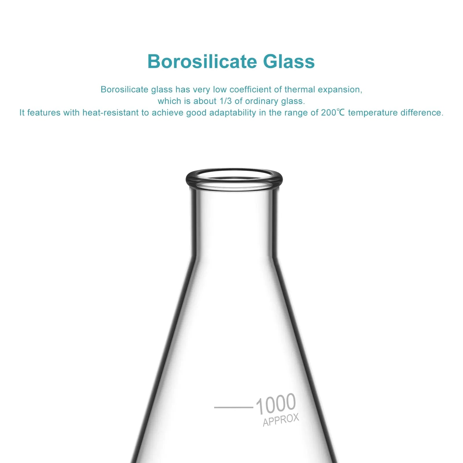 StonyLab Narrow Mouth Erlenmeyer Flasks heavy duty chemical processing configuration