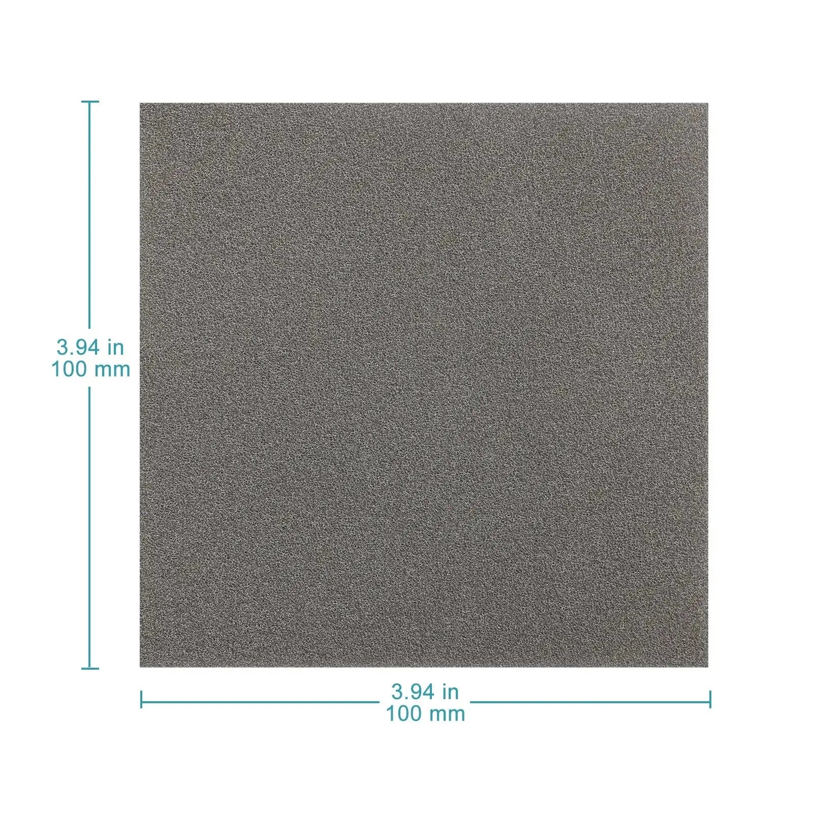 Side view and dimensional layout of the durable StonyLab Nickel Foam