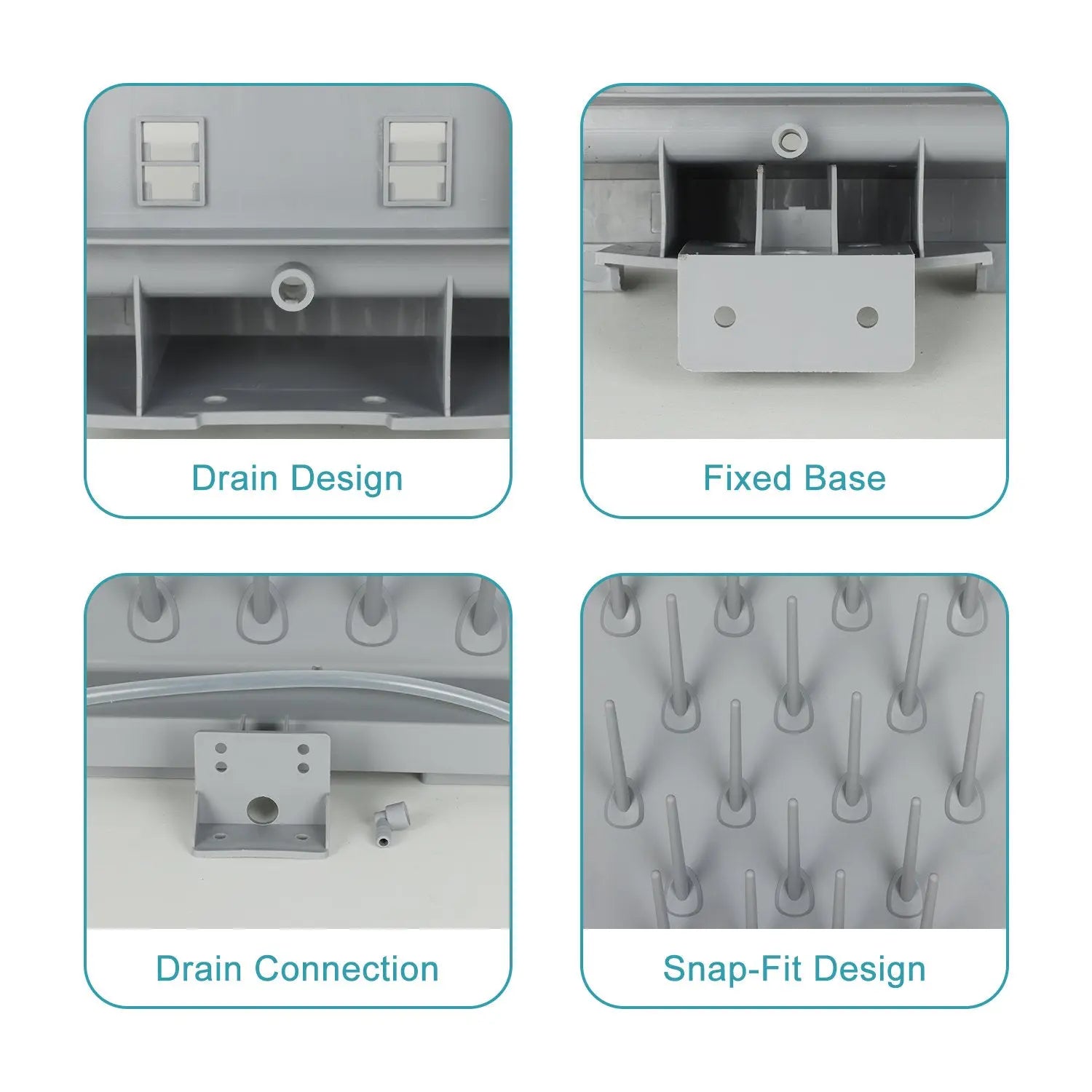 Detailed structural assembly component for StonyLab Pegboard Drying Rack