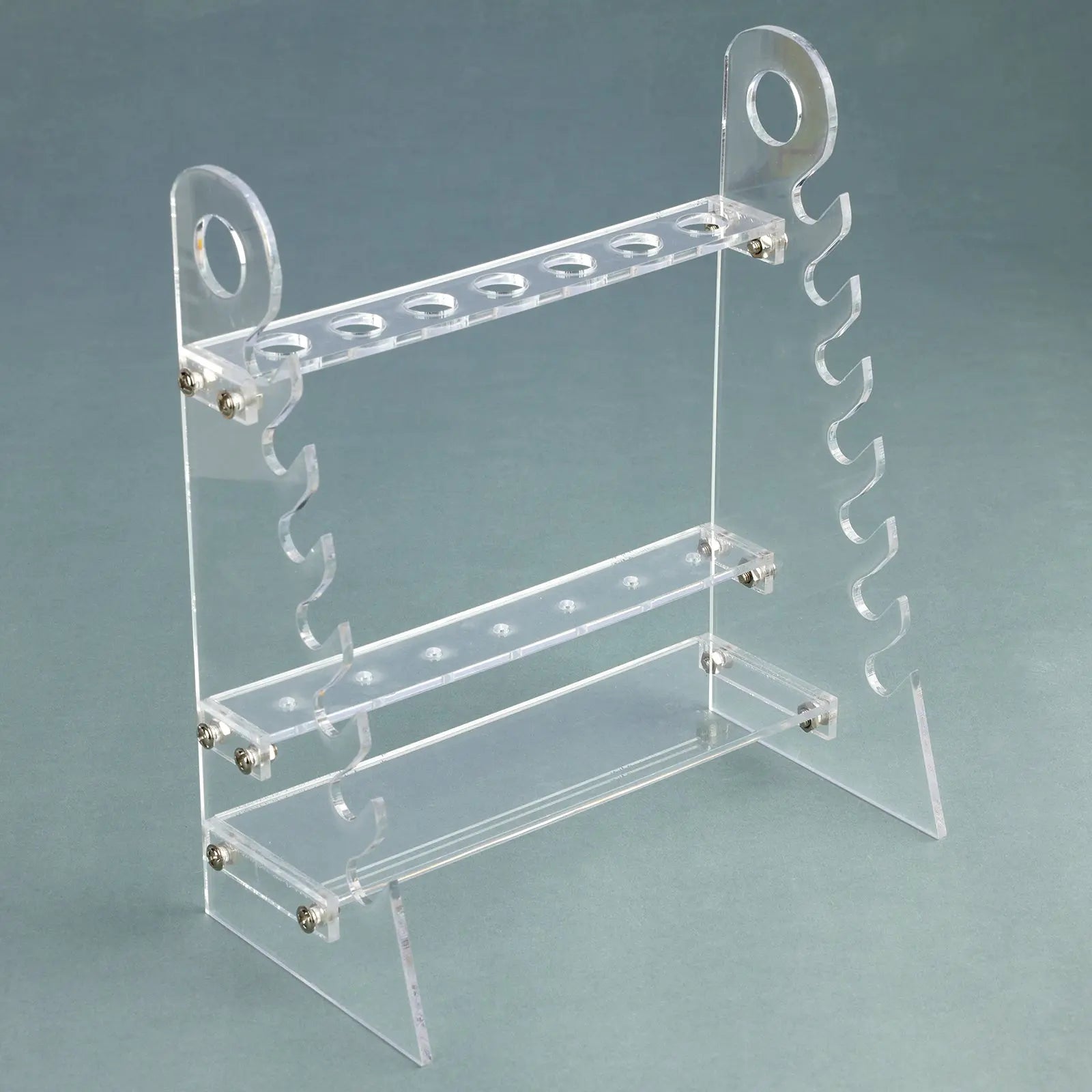 Side view and dimensional layout of the durable StonyLab Pipette Rack