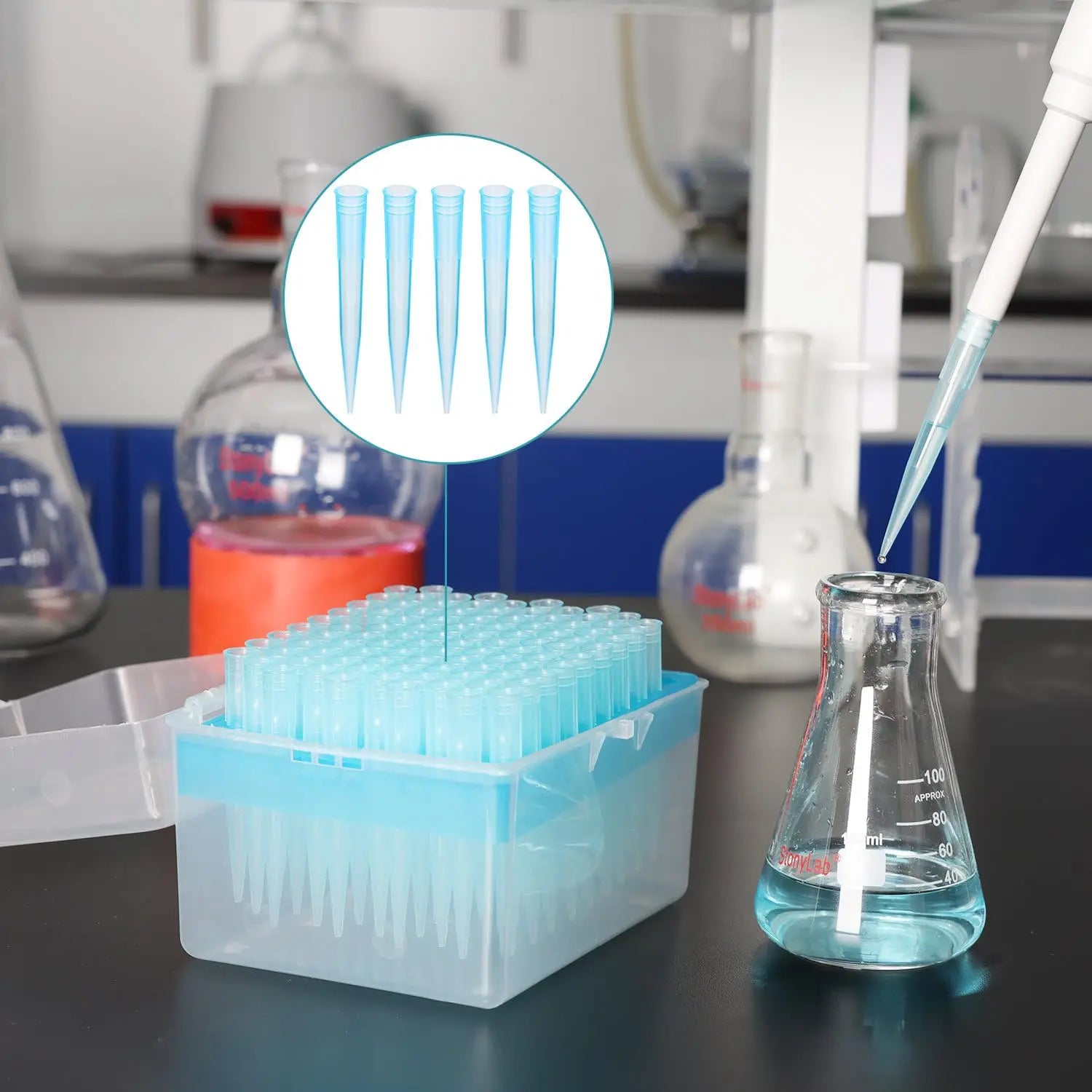 Comprehensive product view and setup components for StonyLab Pipettes Tips
