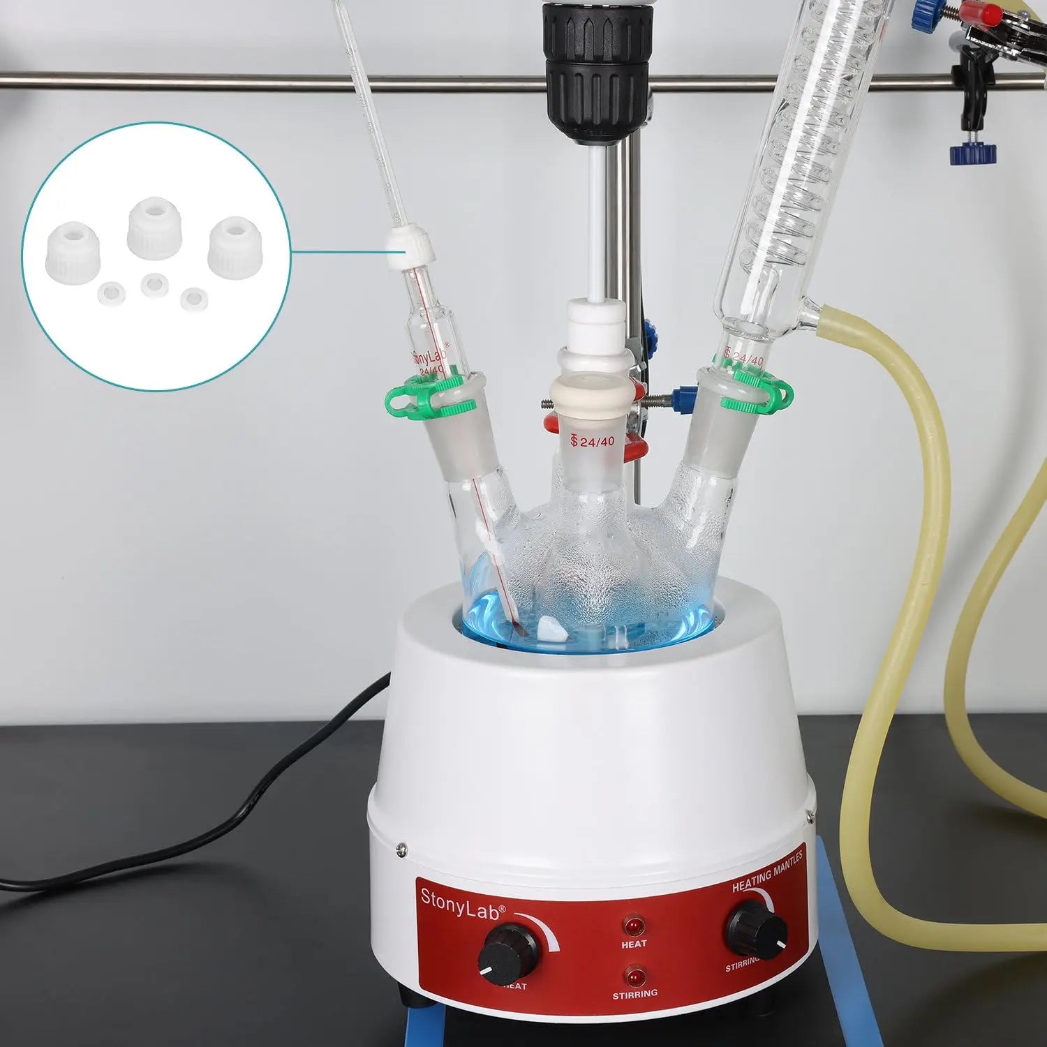 StonyLab Plastic Screw Caps heavy duty chemical processing configuration