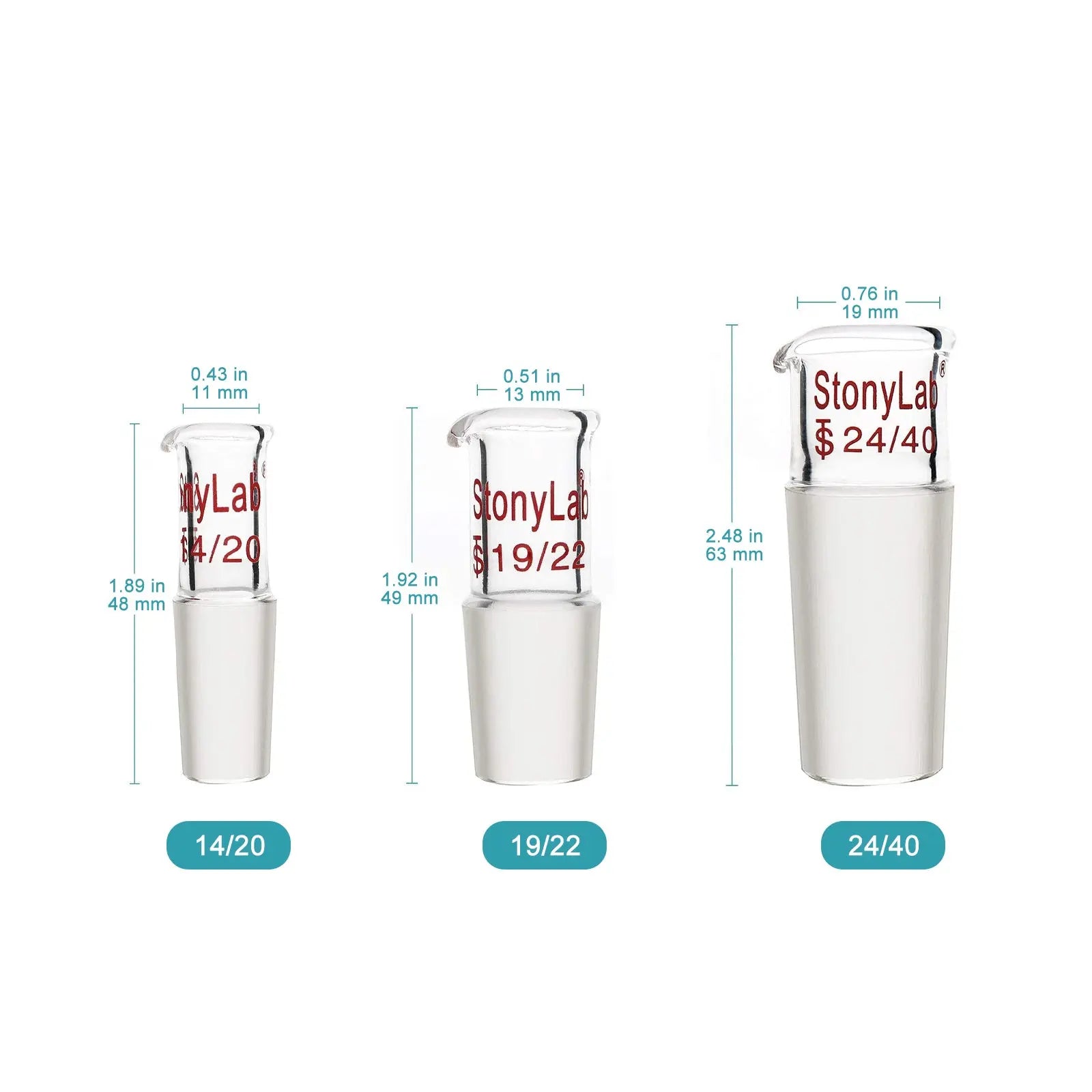 Close-up view showing the precise design and material of StonyLab Pour Out Adapter