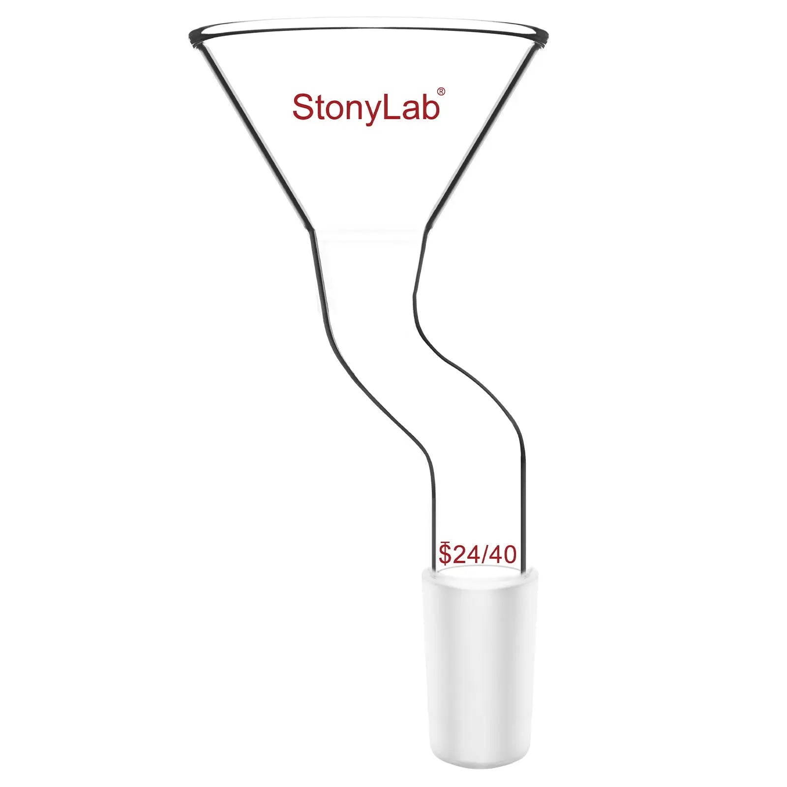 StonyLab Powder Funnel with Offset Design for professional laboratory applications