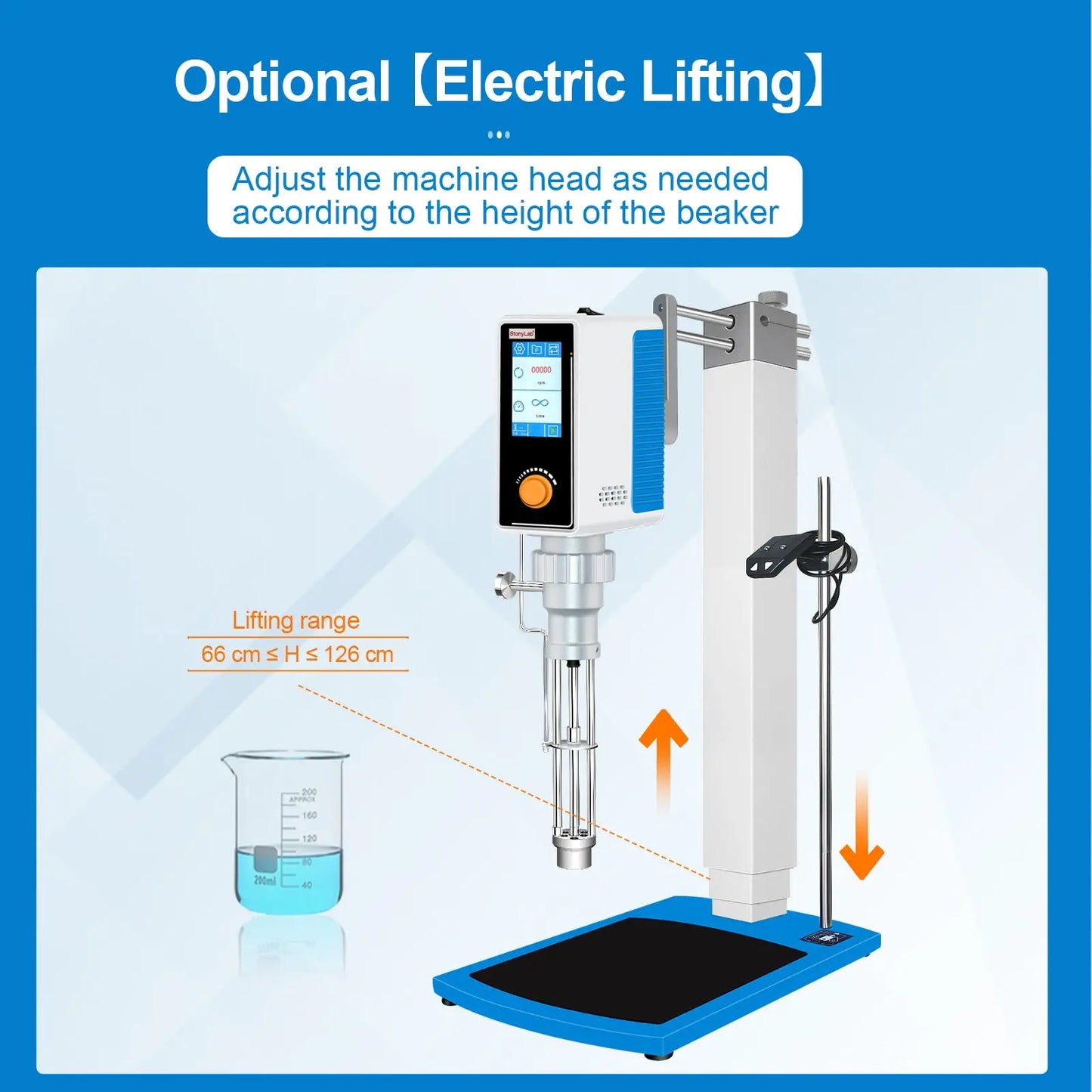 Programmable Emulsifying Dispersing Homogenizer, 55 N·cm Torque, 20000 mPa·s Viscosity Benchtop Homogenizers