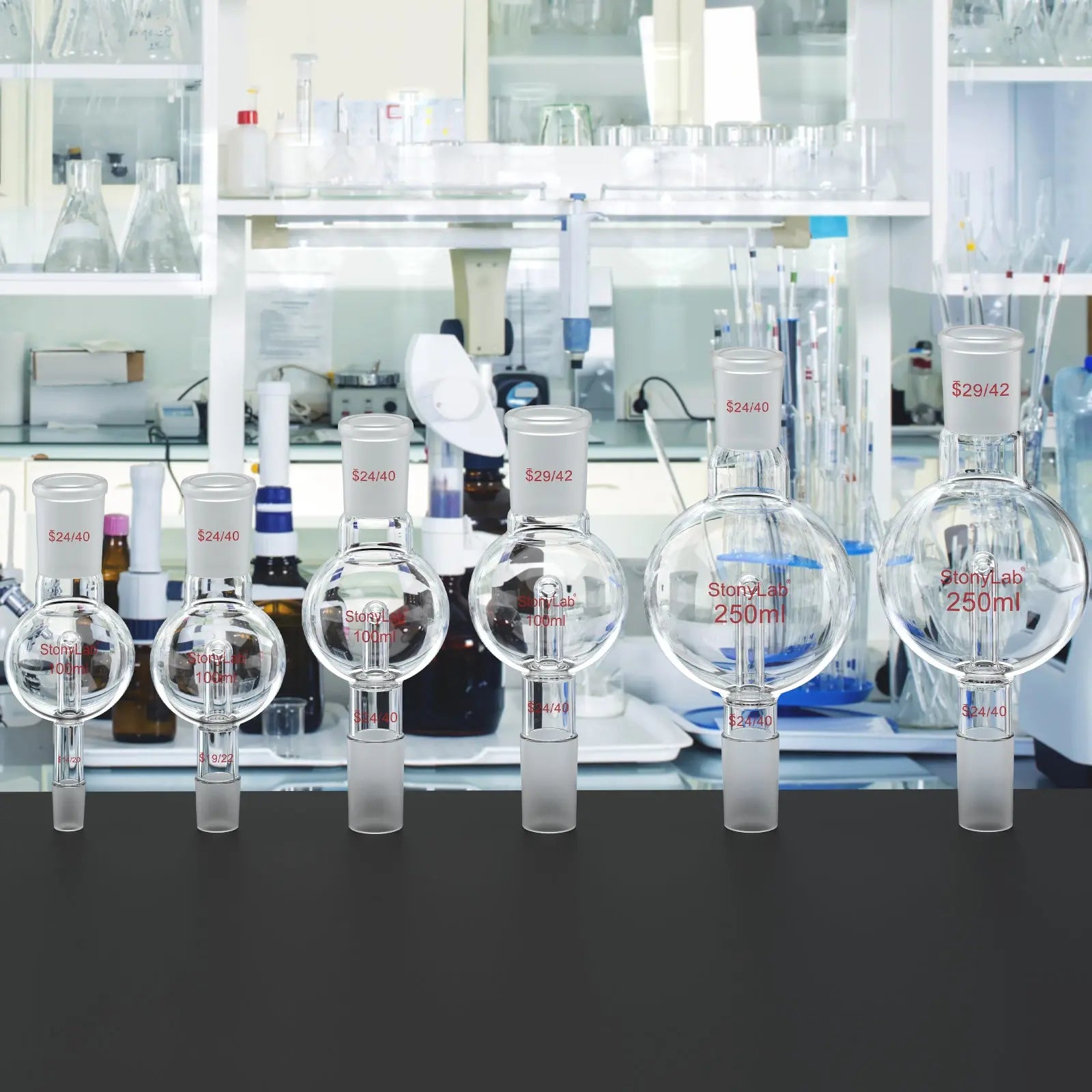 Alternative angle showing underlying build quality of StonyLab Rotary Evaporator Bump Trap