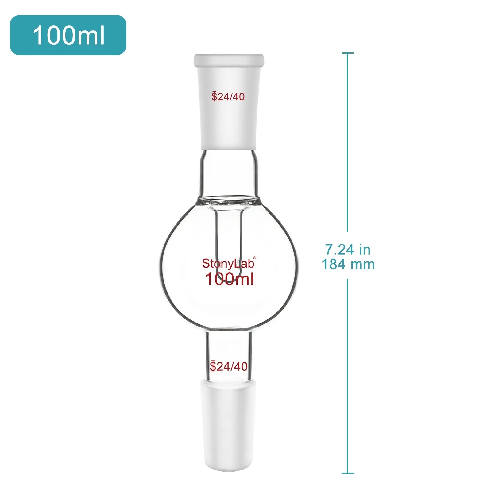 Close-up view showing the precise design and material of StonyLab Rotary Evaporator Bump Trap