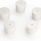 Solid Rubber Stoppers with Single Hole, 5-Pack Stoppers