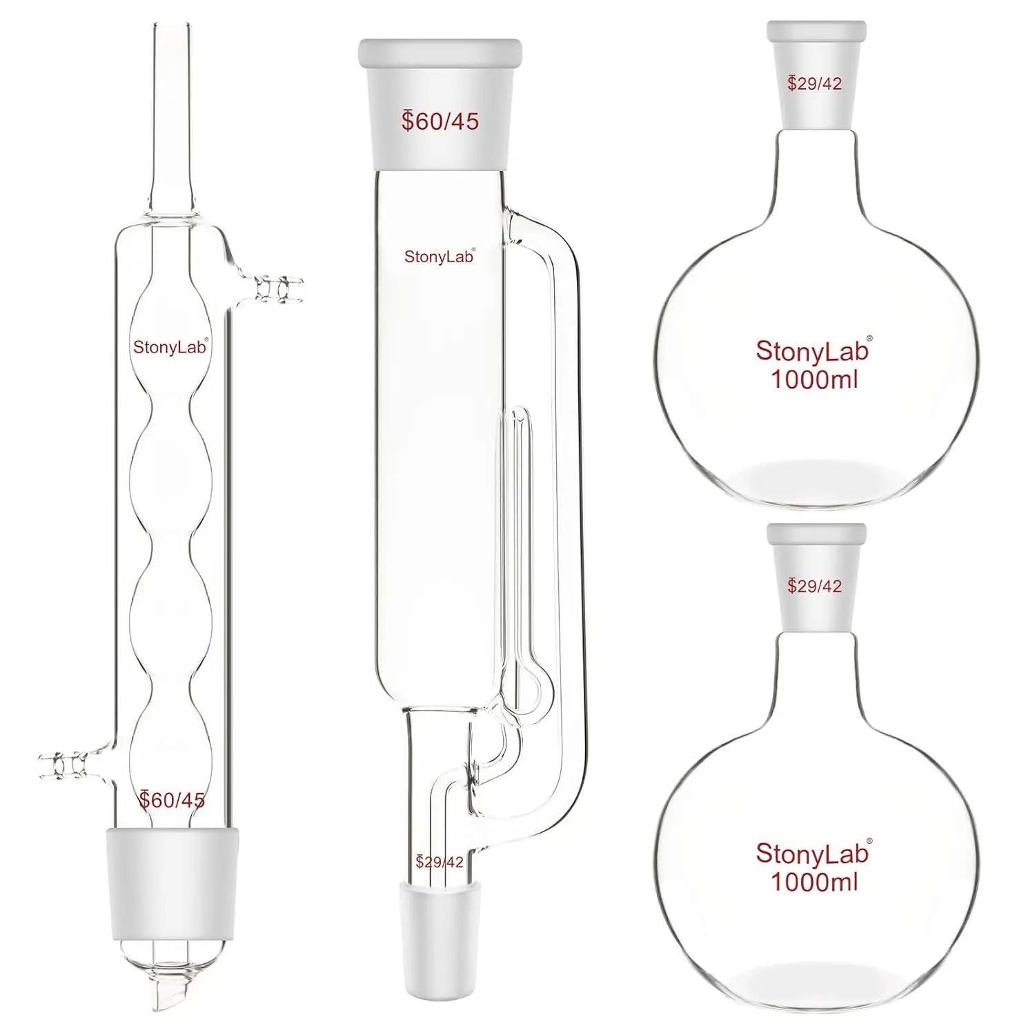 StonyLab Soxhlet Extractor Set for professional laboratory applications