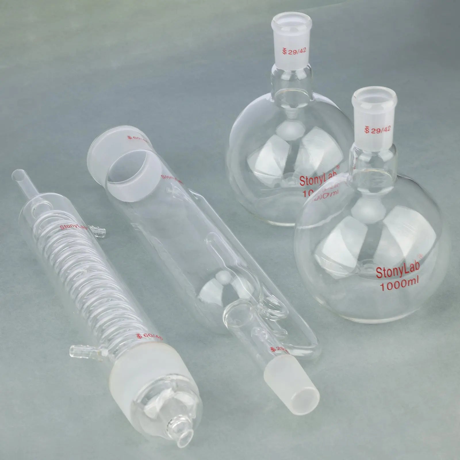 Comprehensive product view and setup components for StonyLab Soxhlet Extractor Set