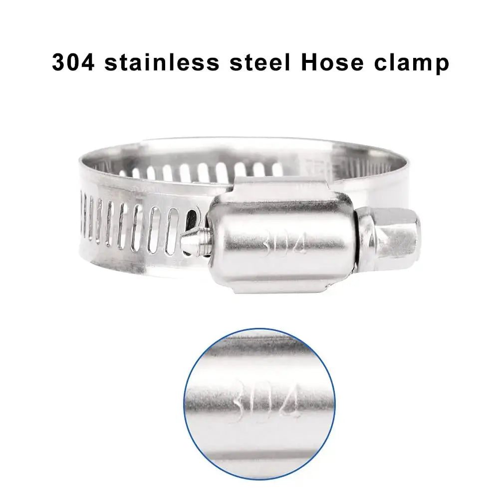 Side view and dimensional layout of the durable StonyLab Hose Clamp Set