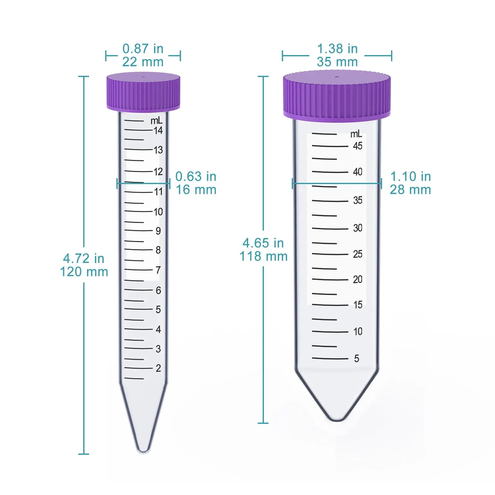 Sterile Conical Centrifuge Tubes, 15-50 ml