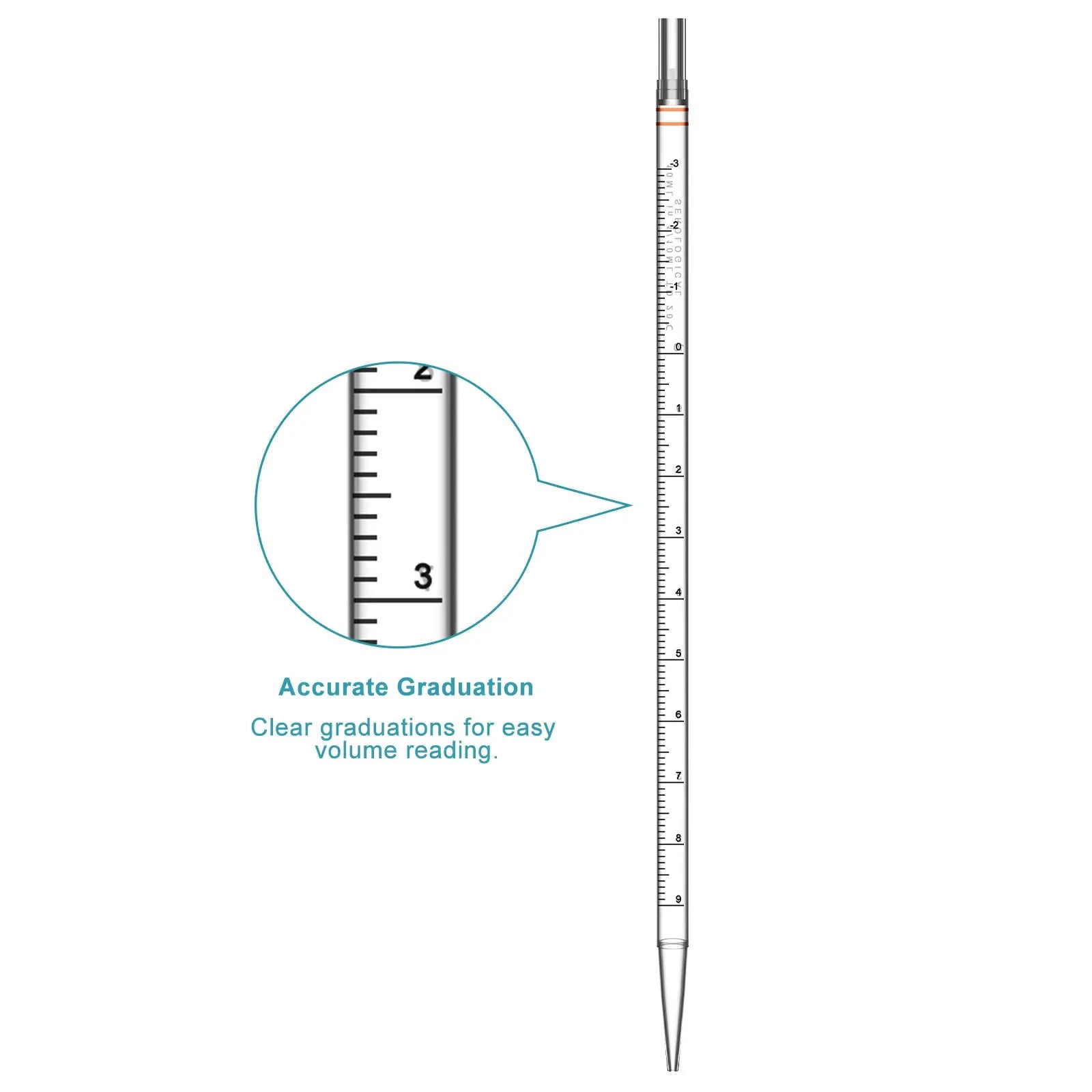 Sterile GPPS serological pipette individually wrapped 1–50 ml graduated pipette with filter plug for laboratory liquid handling StonyLab