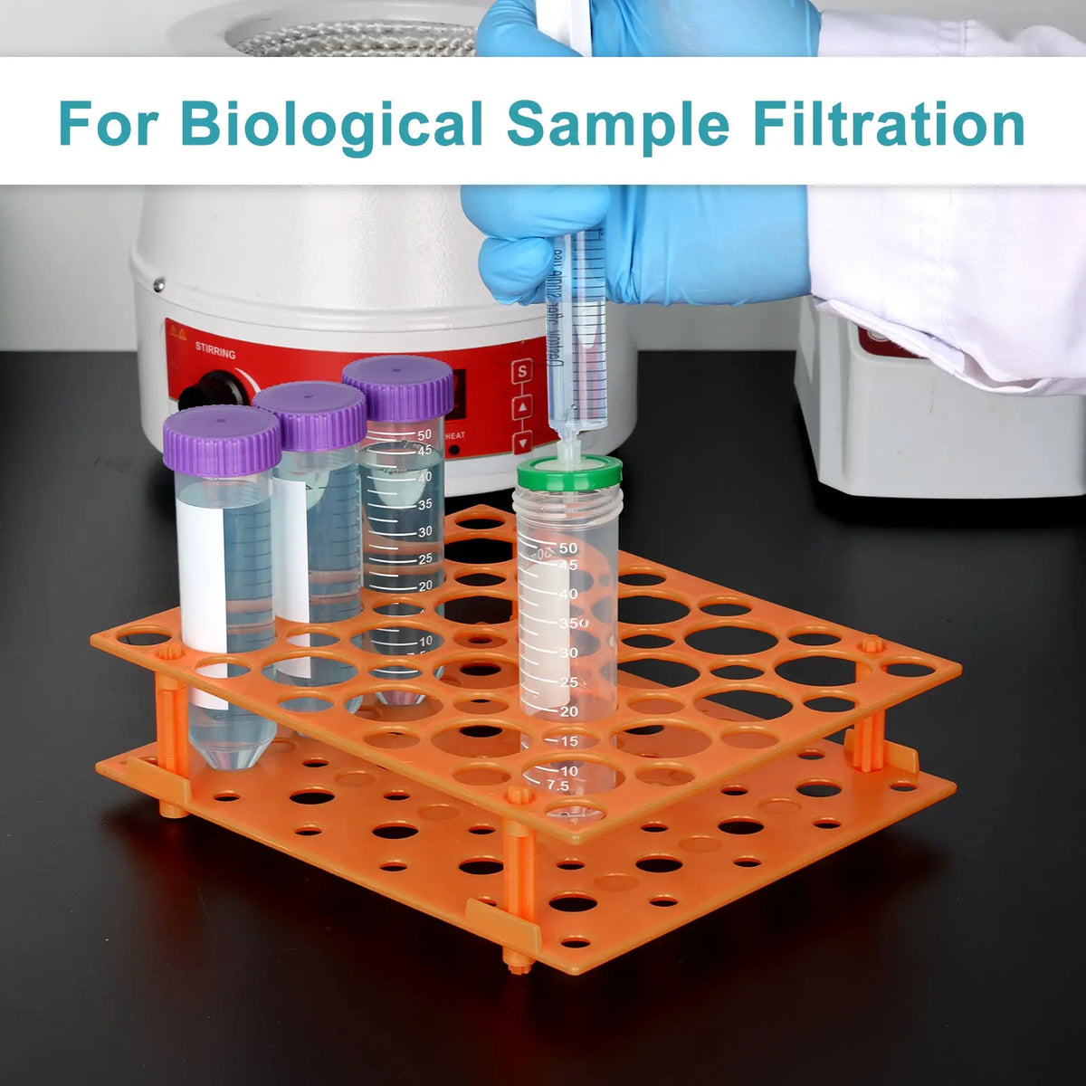 Sterile PES syringe filter with low protein binding membrane and high flow rate for laboratory filtration StonyLab
