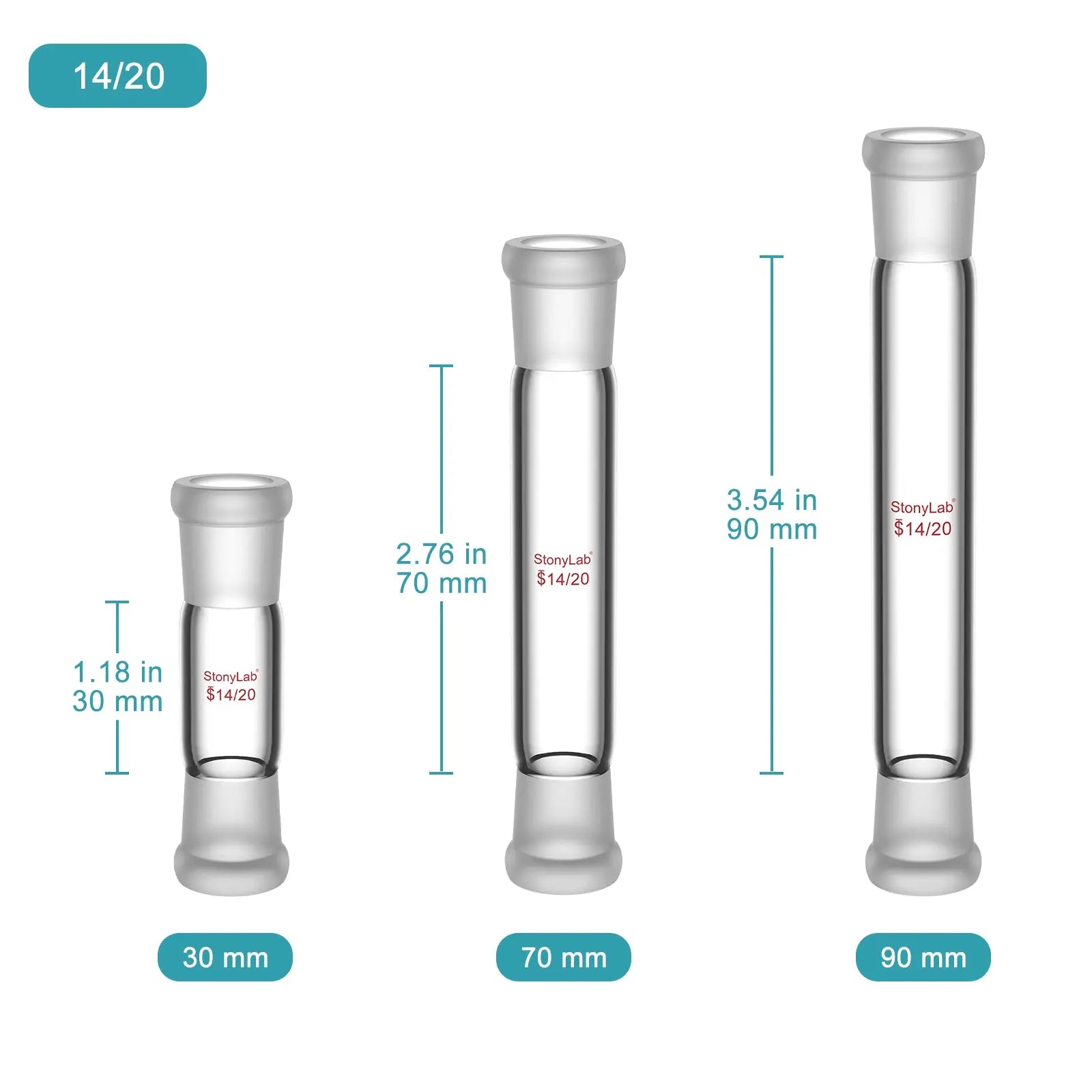 Close-up view showing the precise design and material of StonyLab Straight Connecting Adapter