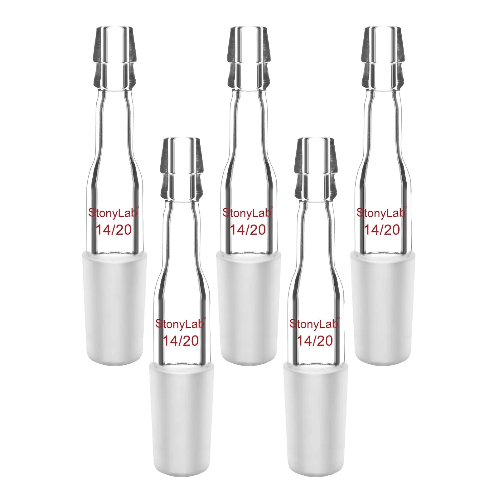 Comprehensive product view and setup components for StonyLab Straight Inlet Adapter with a 10mm Hose Connection and Male Joint