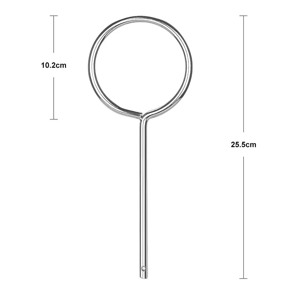 Alternative angle showing underlying build quality of StonyLab Chrome-Plated Support Retort Ring