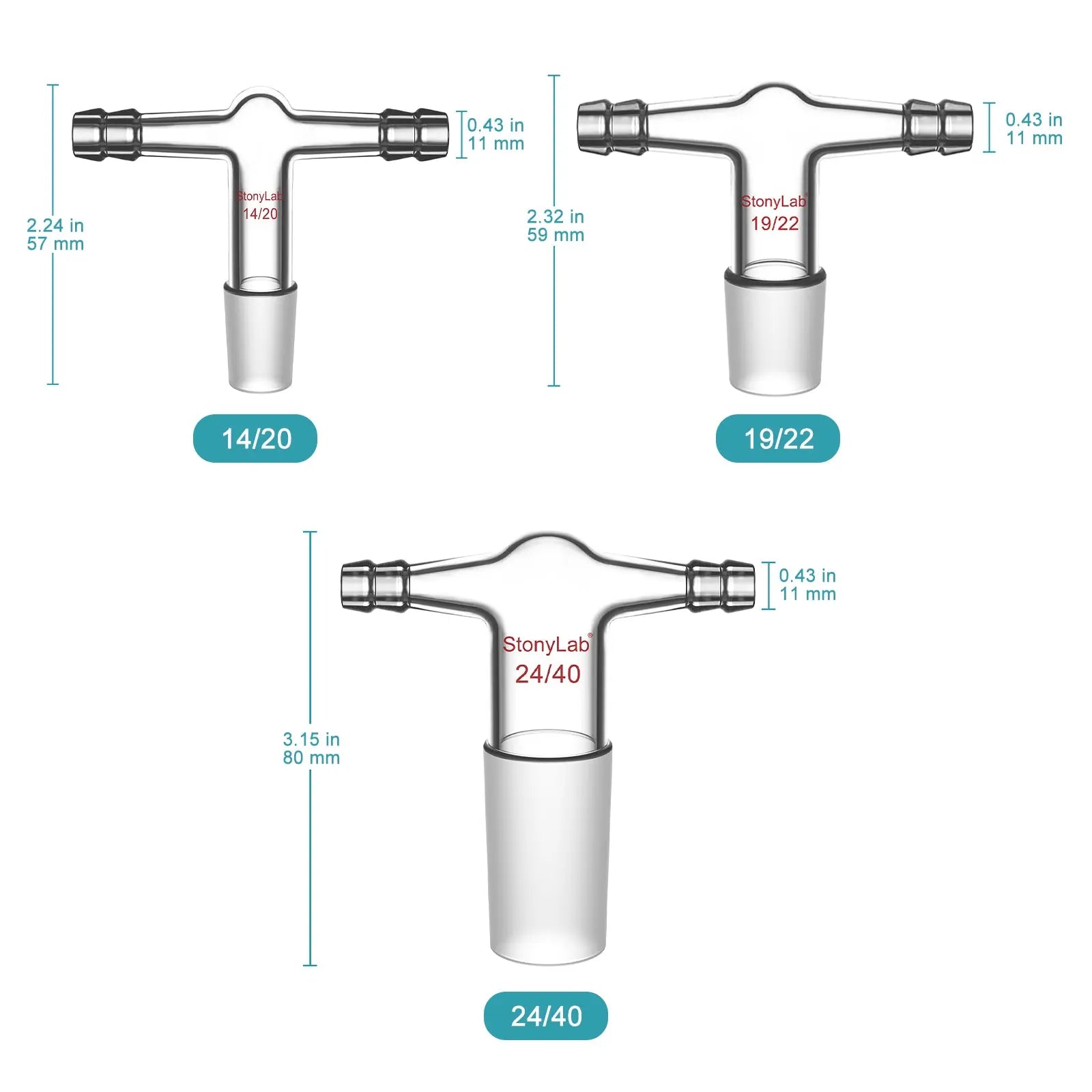 Close-up view showing the precise design and material of StonyLab T-Shape Dual Hose Vacuum