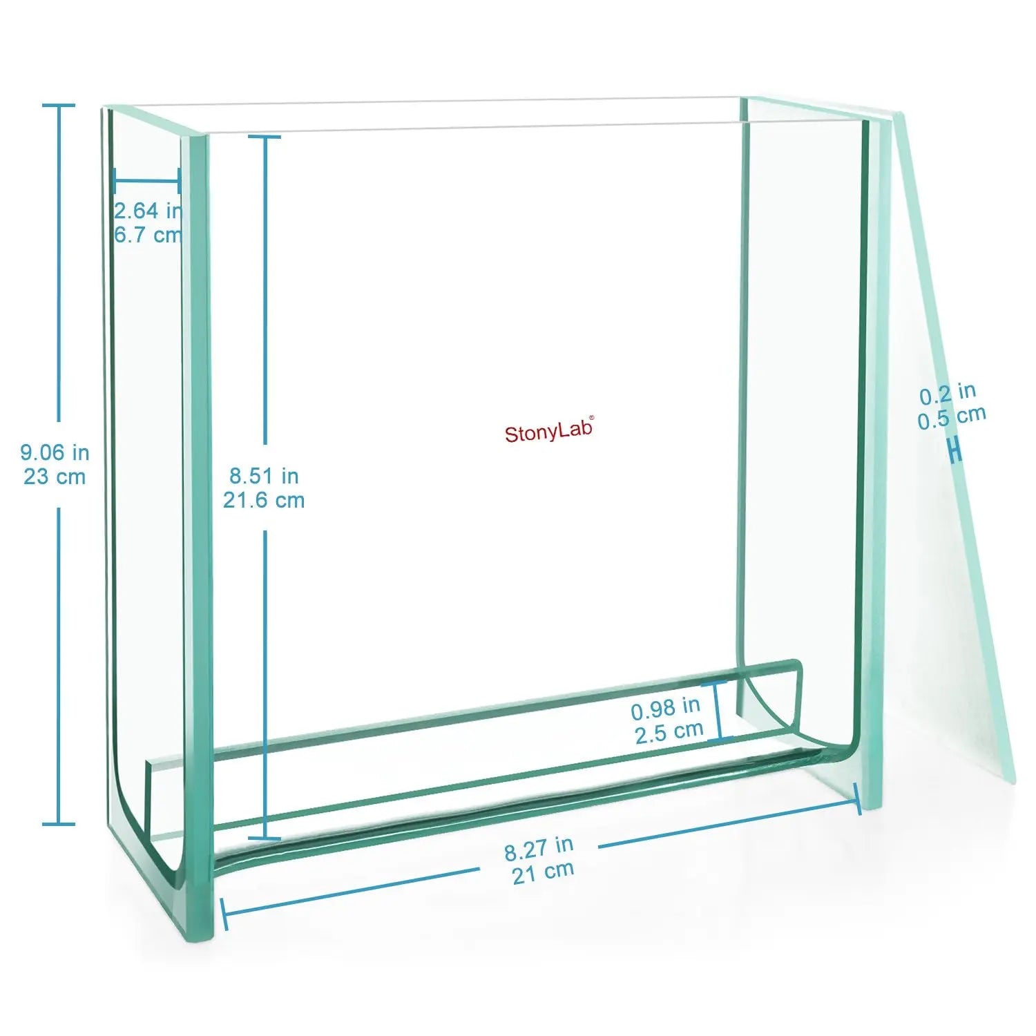 Detailed structural assembly component for StonyLab TLC Developing Chamber
