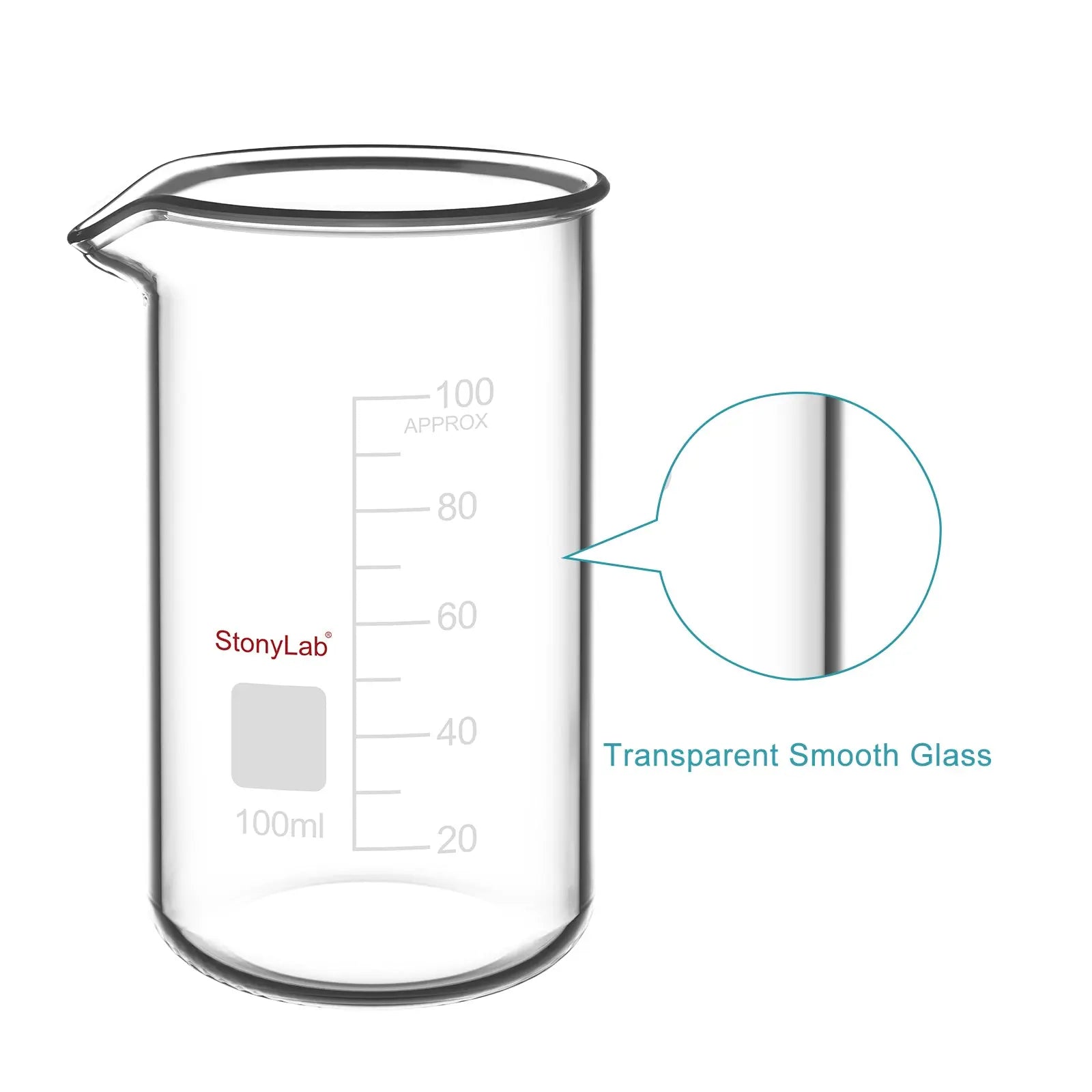 StonyLab Tall Glass Beaker Set heavy duty chemical processing configuration