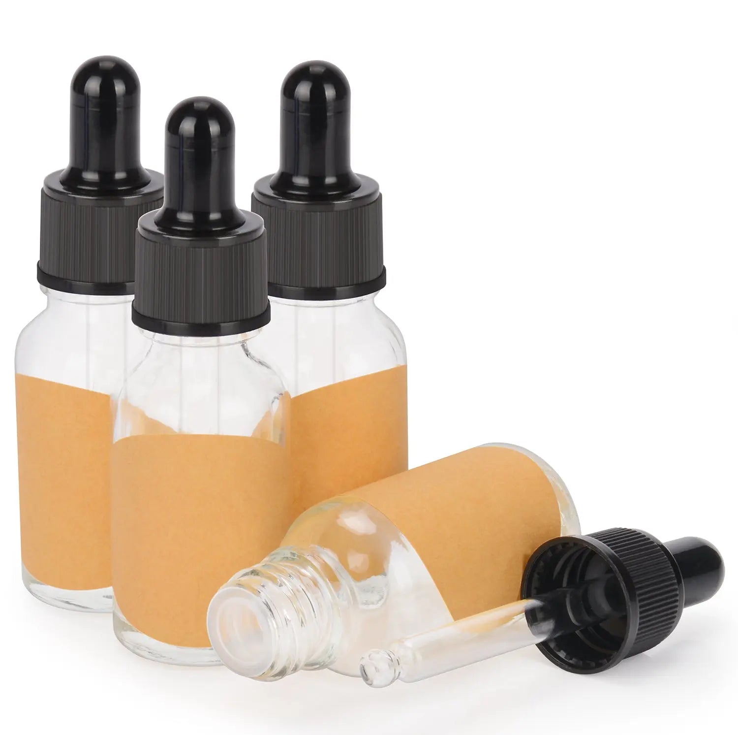 Alternative angle showing underlying build quality of StonyLab Transparent Dropper Bottle