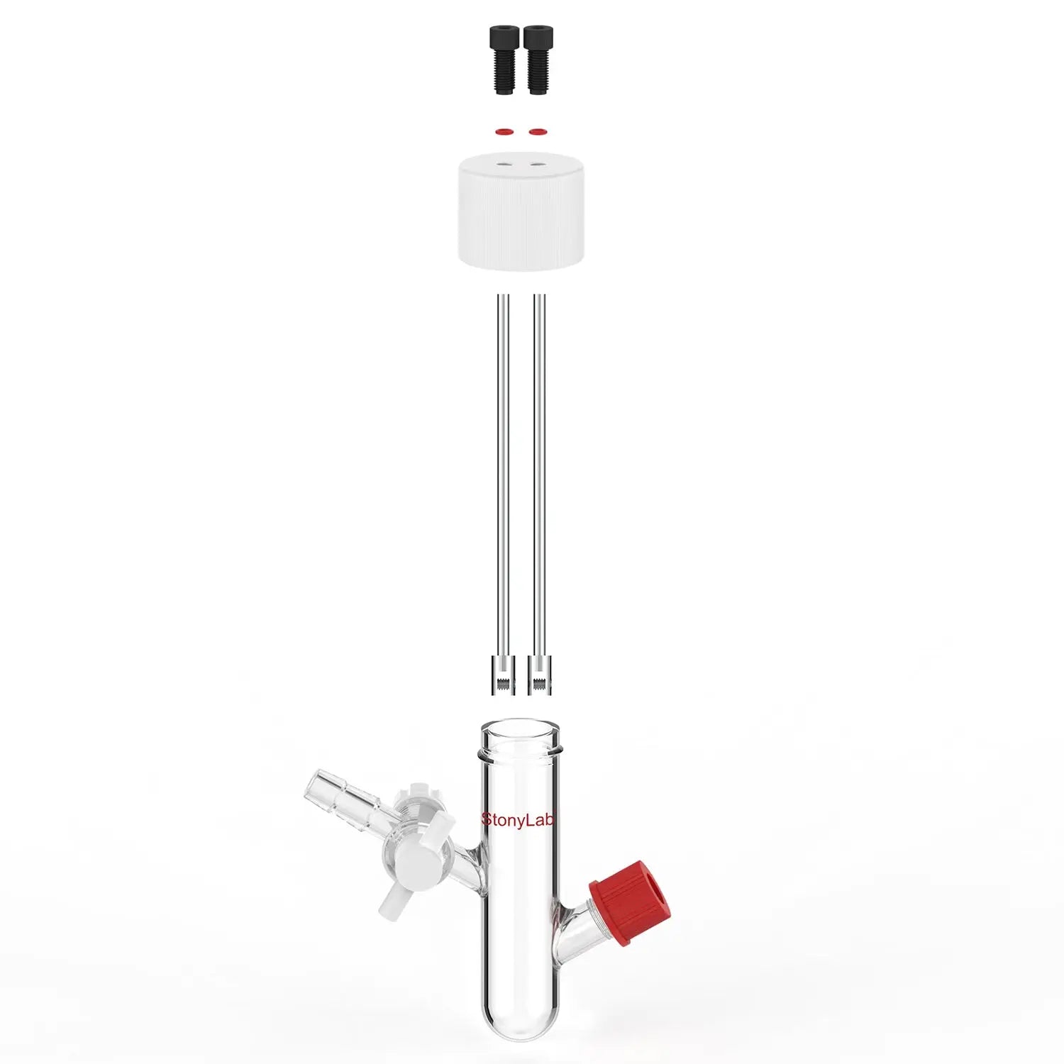 Detailed structural assembly component for StonyLab Type I Sealed Tubular Electrolytic Cell