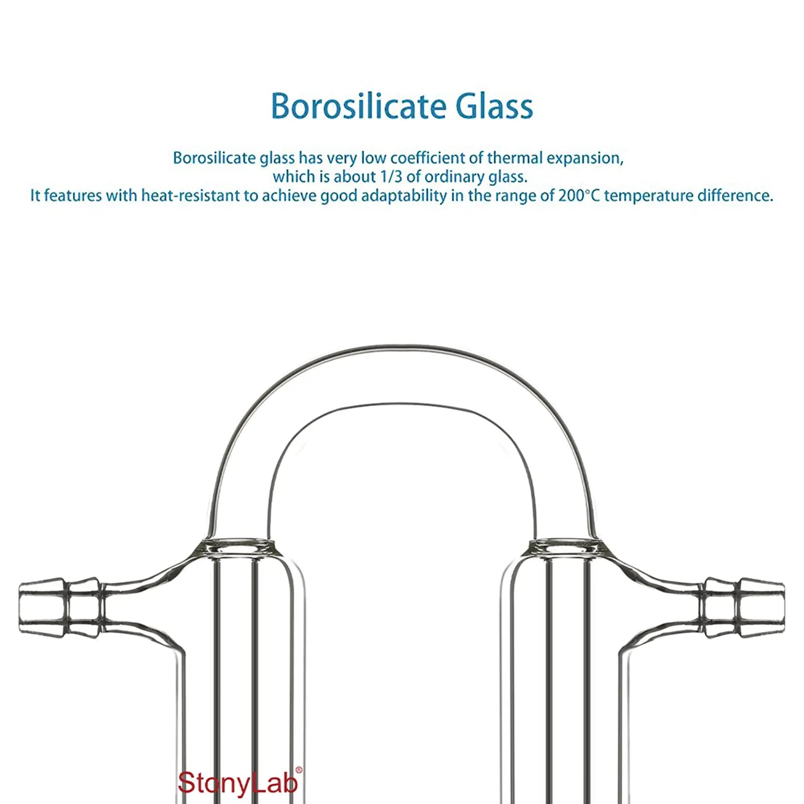 StonyLab U-Shape Oil Bubbler heavy duty chemical processing configuration