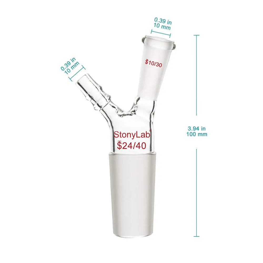 Close-up view showing the precise design and material of StonyLab Vacuum Inlet Thermometer Adapter