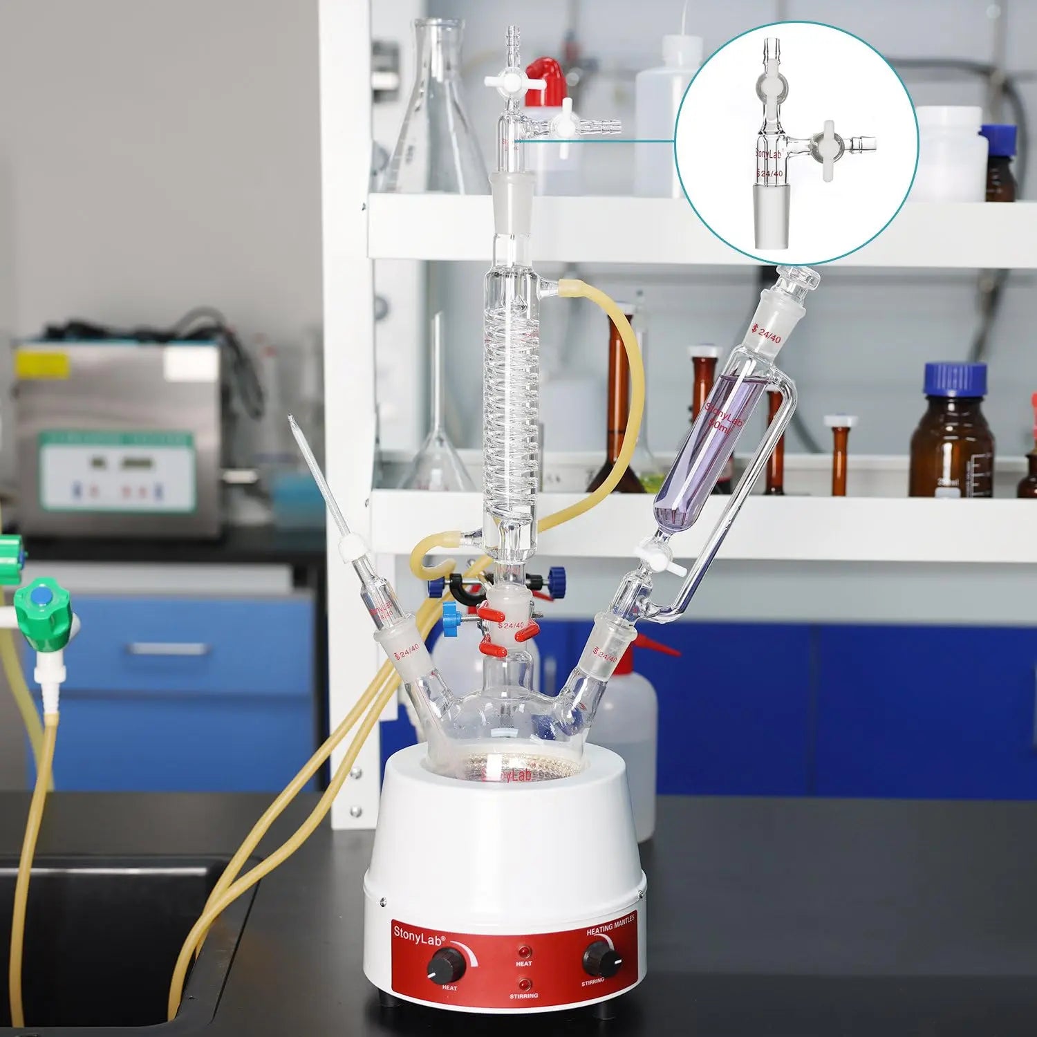 Comprehensive product view and setup components for StonyLab Vacuum Transfer Adapter