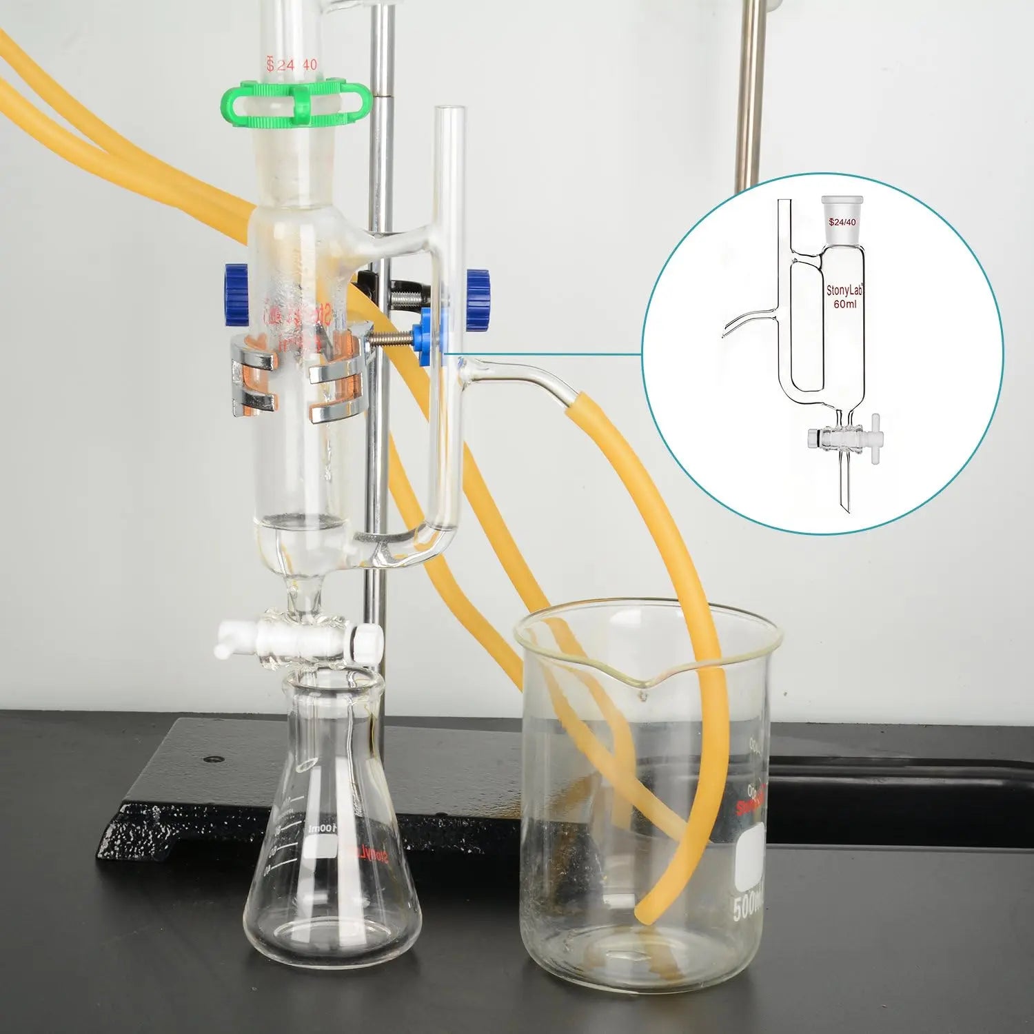 Comprehensive product view and setup components for StonyLab Water Oil Receiver Separator with 24