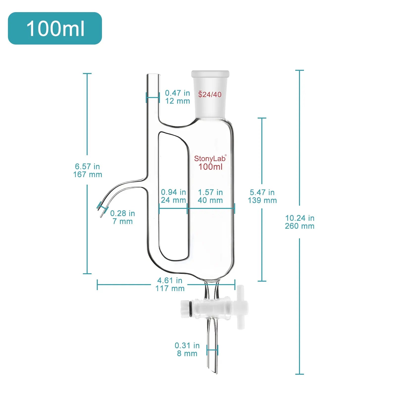 StonyLab Water Oil Receiver Separator with 24 heavy duty chemical processing configuration
