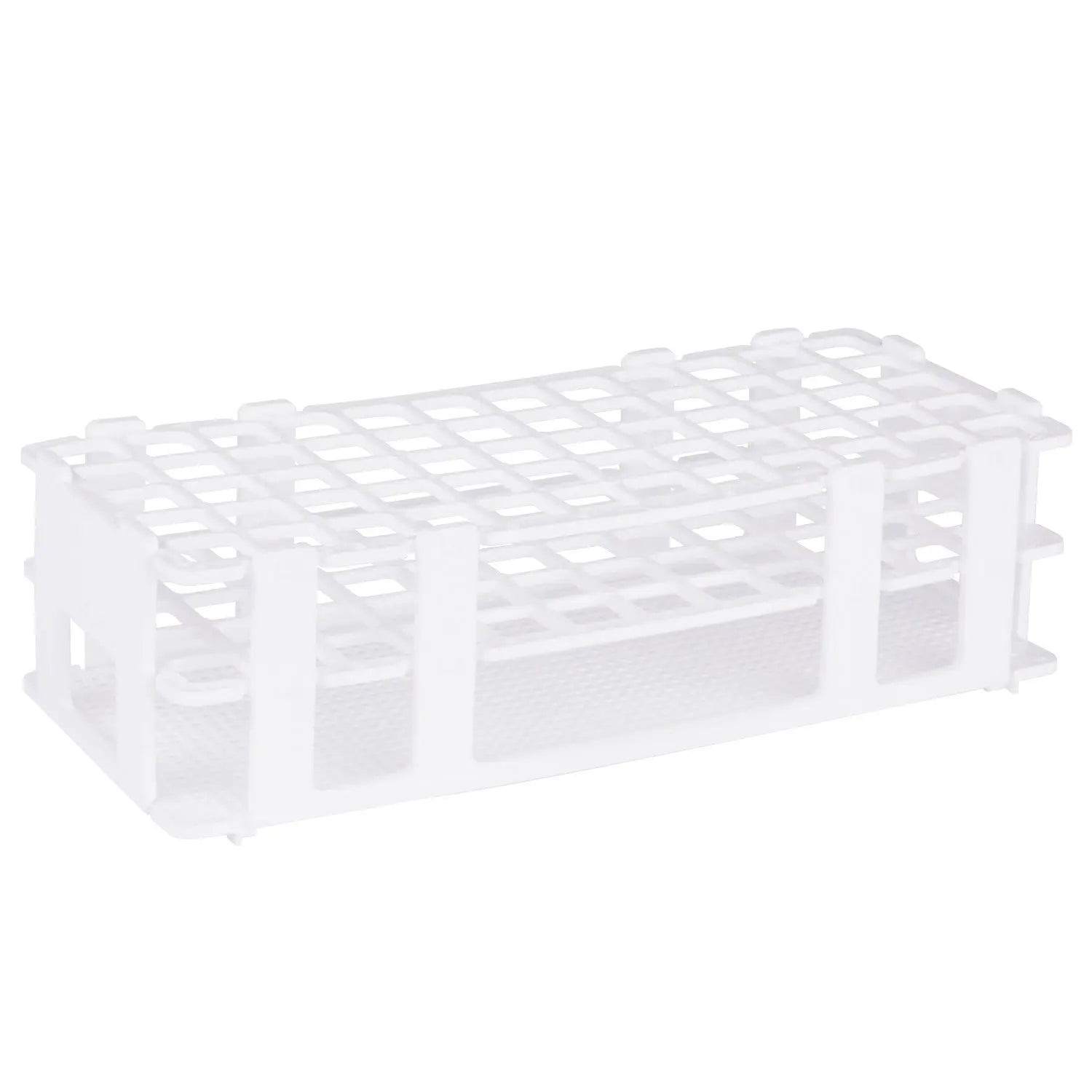 StonyLab White Plastic Test Tube Rack for professional laboratory applications