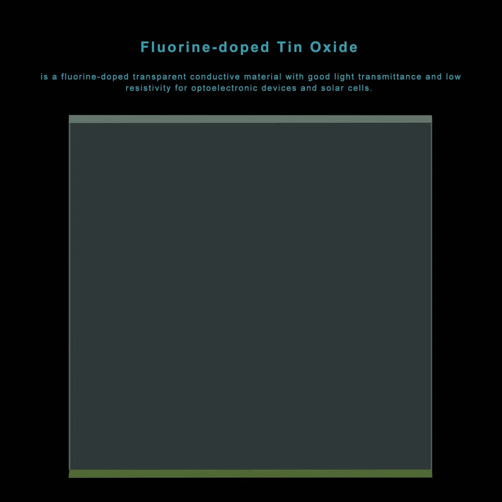 Side view and dimensional layout of the durable StonyLab FTO Coated Conductive Glass