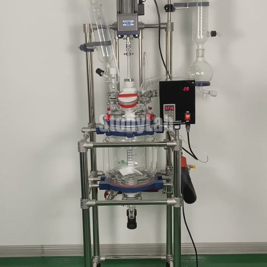 Single or Dual Jacketed Reactor Systems, Glass Reactor 5L