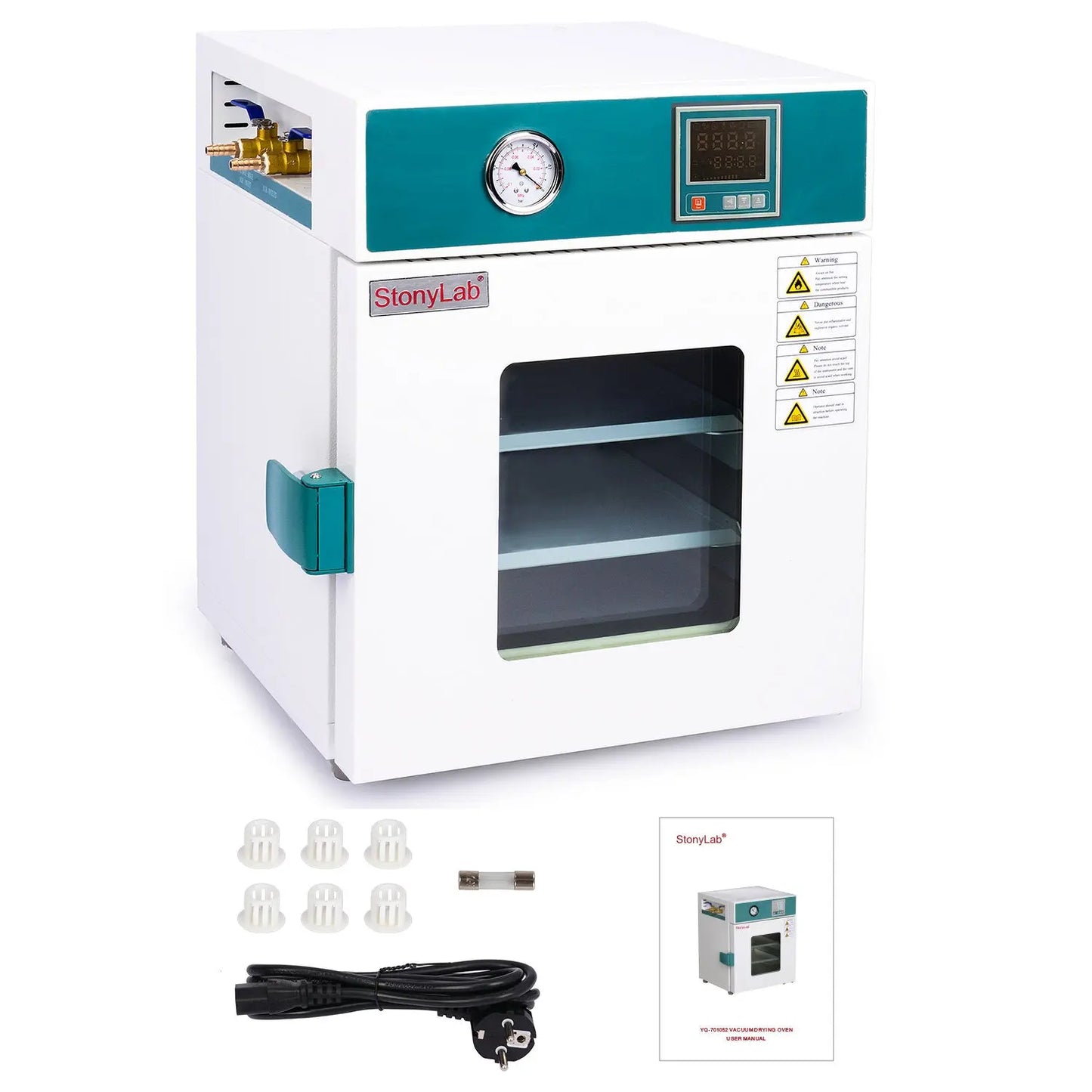 Vacuum Drying Oven with Vacuum Gauge and Digital Controller, 24L/0.9 cu ft Ovens