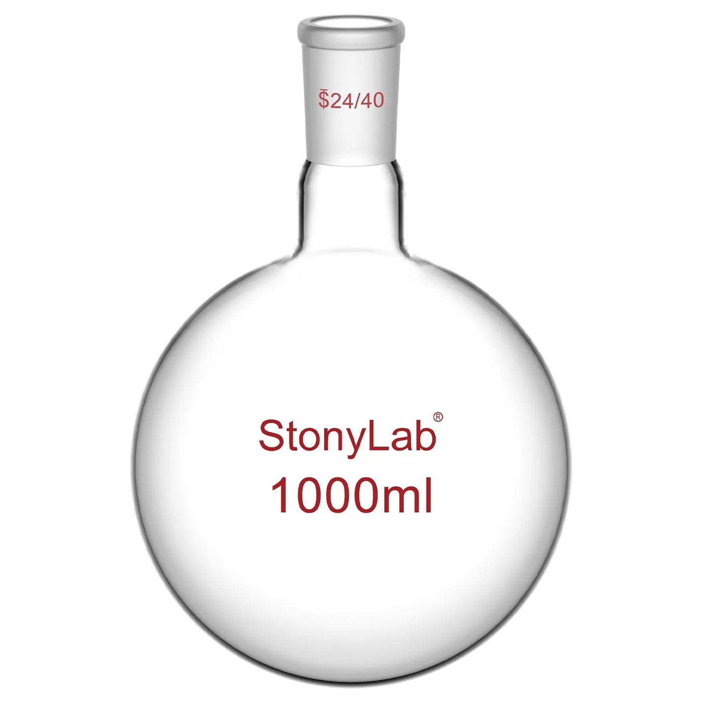 1 Neck Round Bottom Flask, 24/40 Joint, 25-5000 ml Flasks-Round Bottom-1 Neck