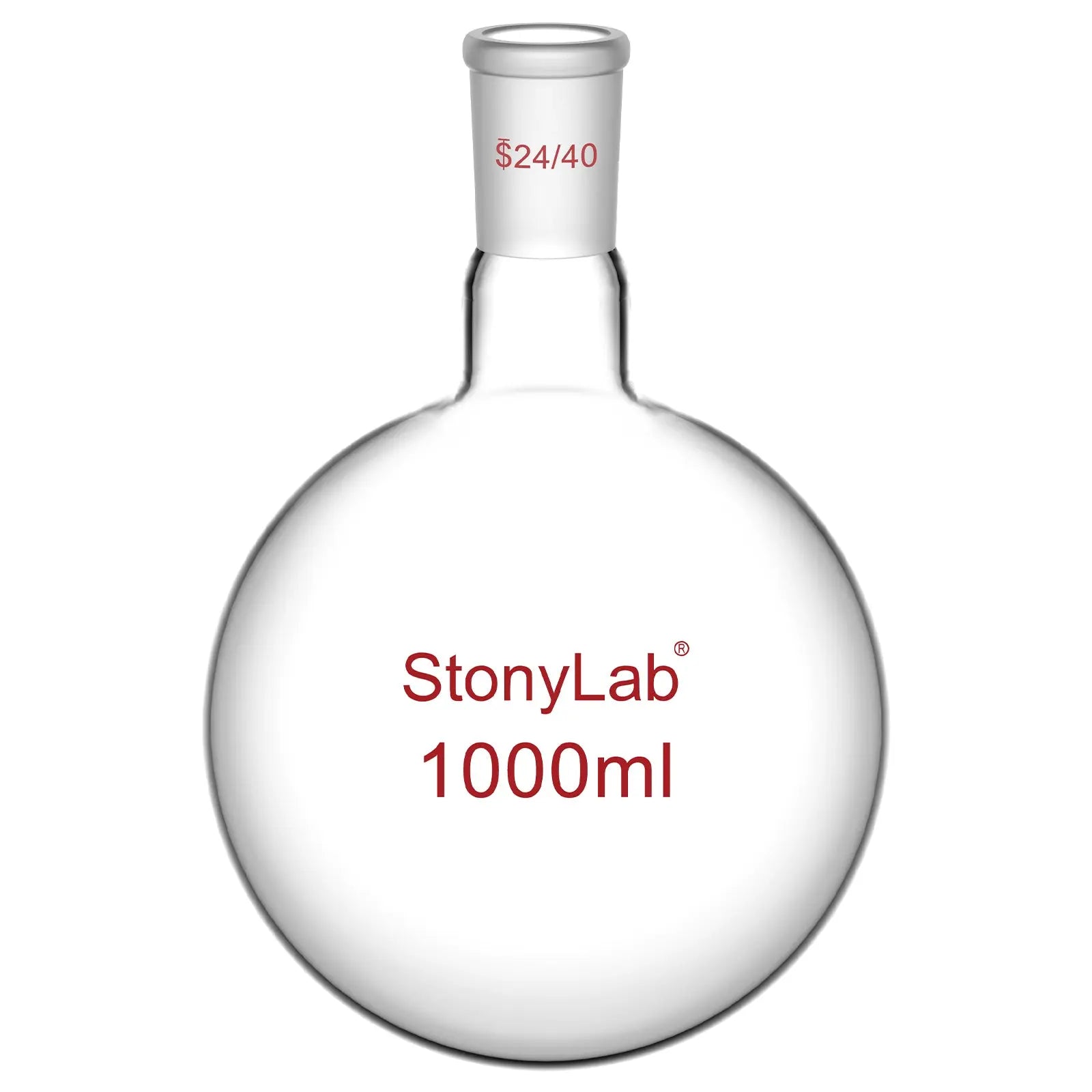 1 Neck Round Bottom Flask, 24/40 Joint, 25-5000 ml Flasks-Round Bottom-1 Neck