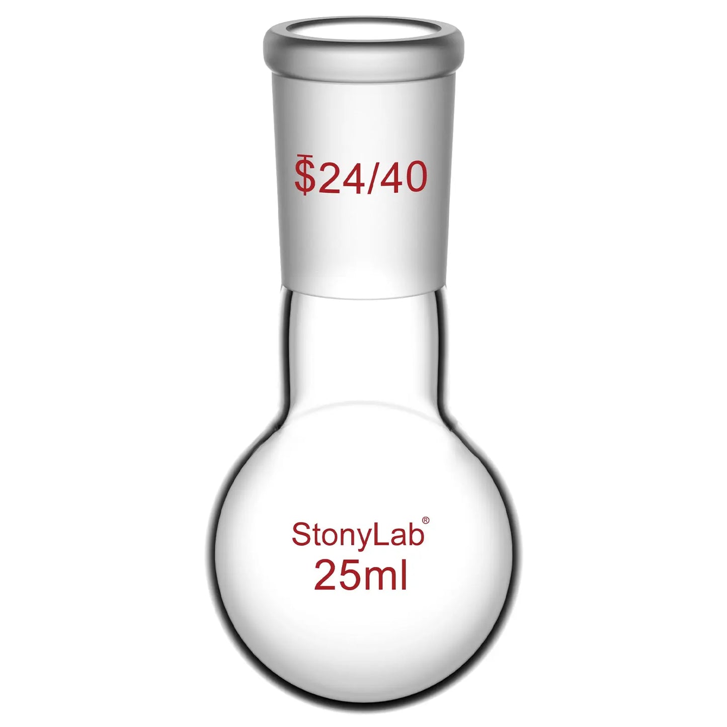 1 Neck Round Bottom Flask, 24/40 Joint, 25-5000 ml Flasks-Round Bottom-1 Neck