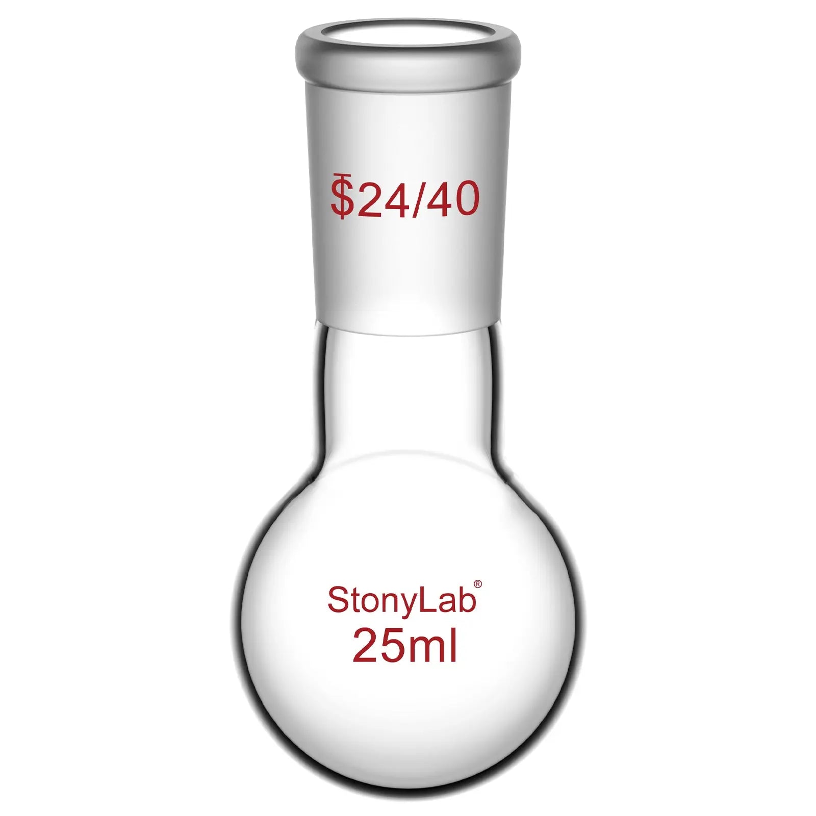 1 Neck Round Bottom Flask, 24/40 Joint, 25-5000 ml Flasks-Round Bottom-1 Neck