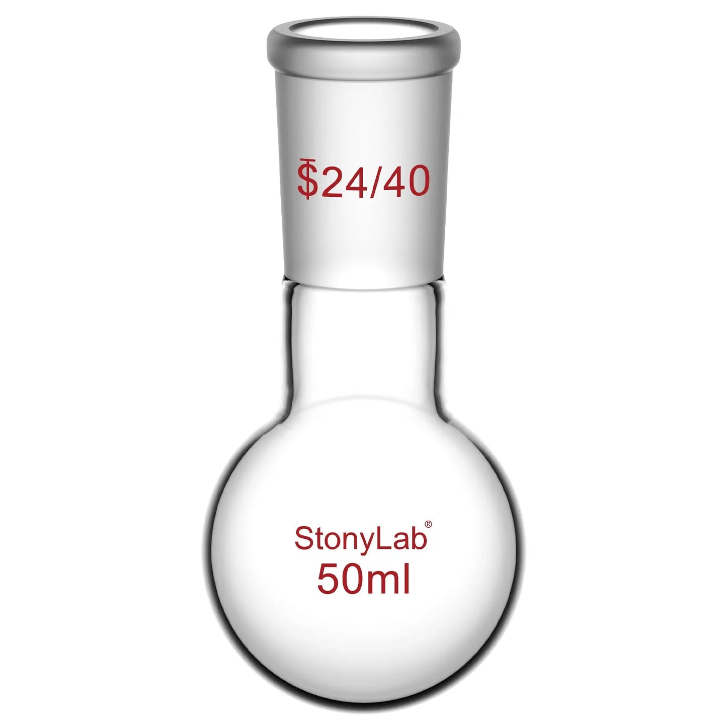 1 Neck Round Bottom Flask, 24/40 Joint, 25-5000 ml Flasks-Round Bottom-1 Neck