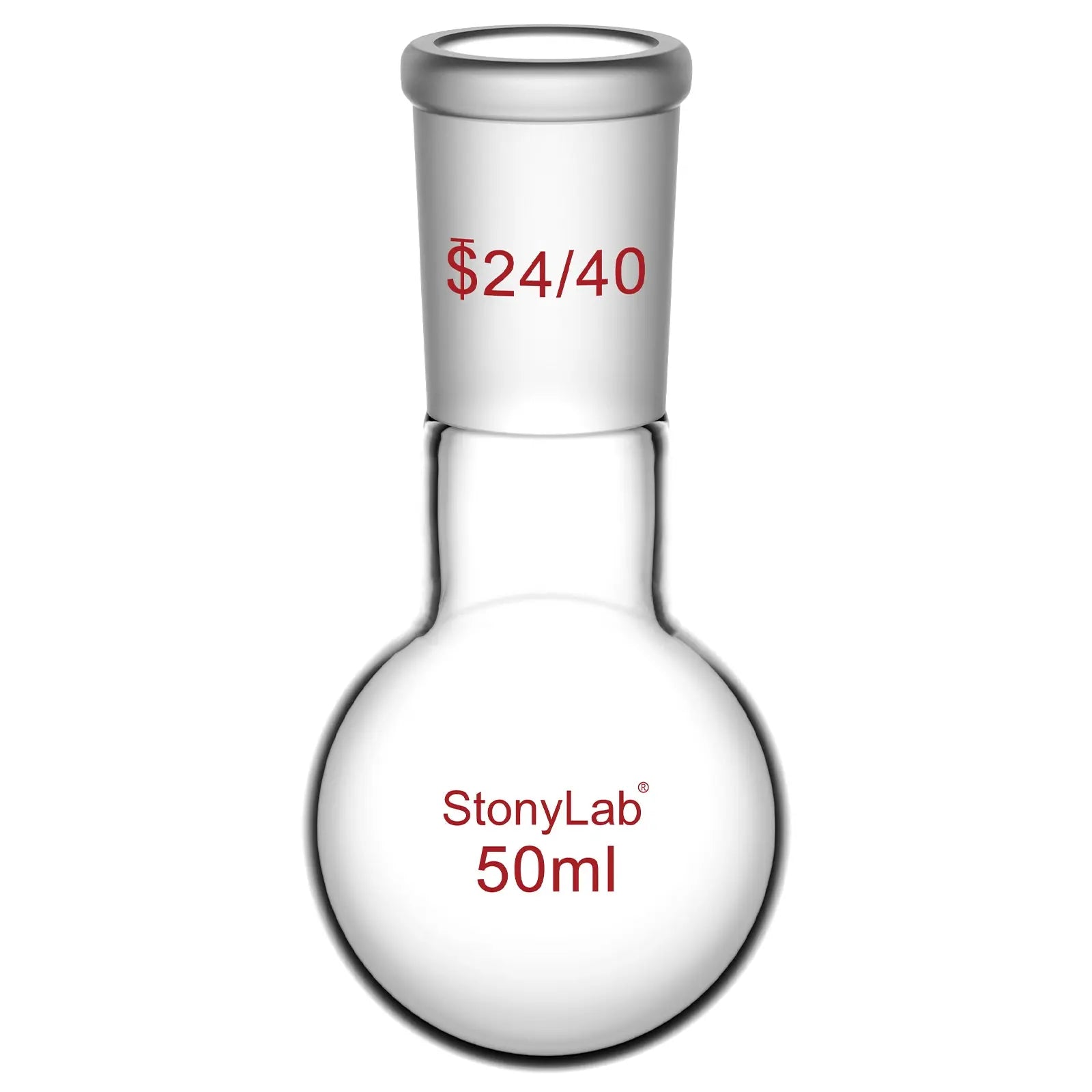 1 Neck Round Bottom Flask, 24/40 Joint, 25-5000 ml Flasks-Round Bottom-1 Neck
