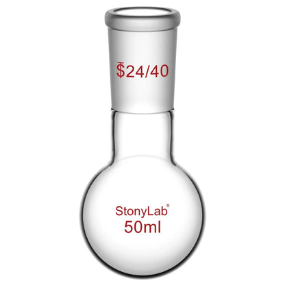 1 Neck Round Bottom Flask, 24/40 Joint, 25-5000 ml Flasks-Round Bottom-1 Neck