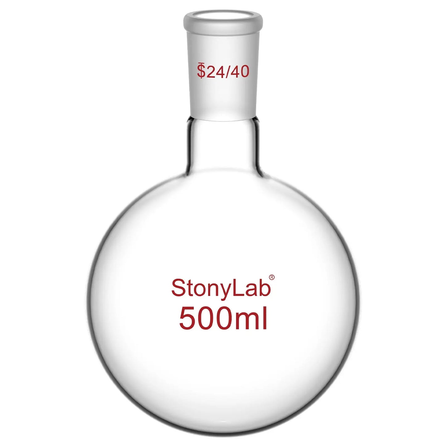 1 Neck Round Bottom Flask, 24/40 Joint, 25-5000 ml Flasks-Round Bottom-1 Neck