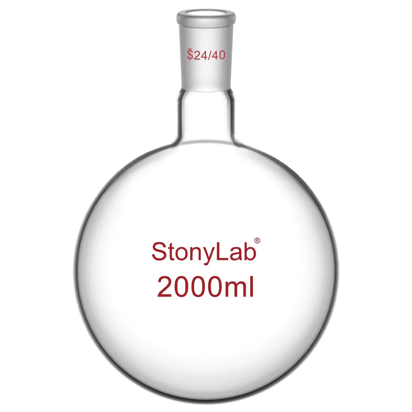 1 Neck Round Bottom Flask, 24/40 Joint, 25-5000 ml Flasks-Round Bottom-1 Neck