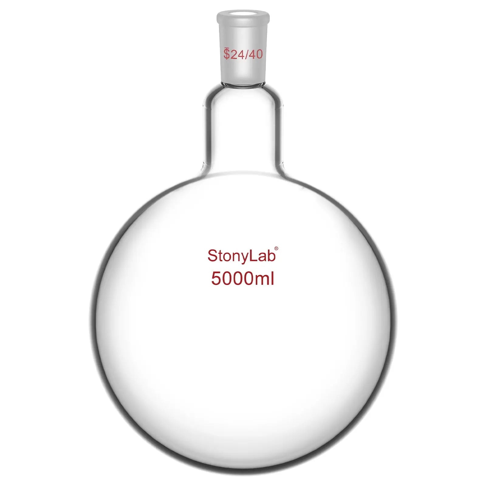 1 Neck Round Bottom Flask, 24/40 Joint, 25-5000 ml Flasks-Round Bottom-1 Neck