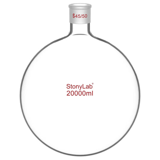 1-Neck Round Bottom Flask, 45/50 Center and two 24/40 Side Joints, 5-20 L Flasks-Round Bottom 20 L