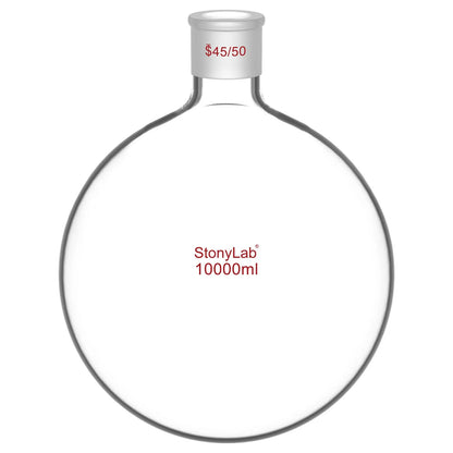 1-Neck Round Bottom Flask, 45/50 Center and two 24/40 Side Joints, 5-20 L Flasks-Round Bottom 10 L