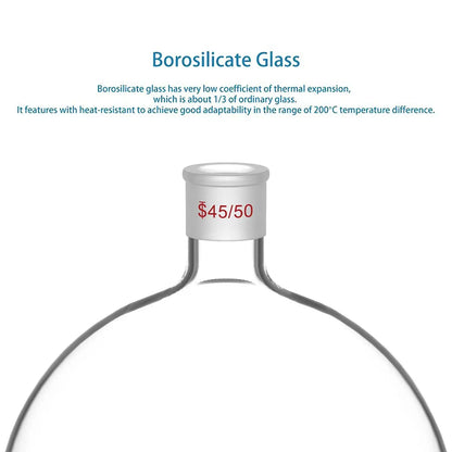 1-Neck Round Bottom Flask, 45/50 Center and two 24/40 Side Joints, 5-20 L Flasks-Round Bottom