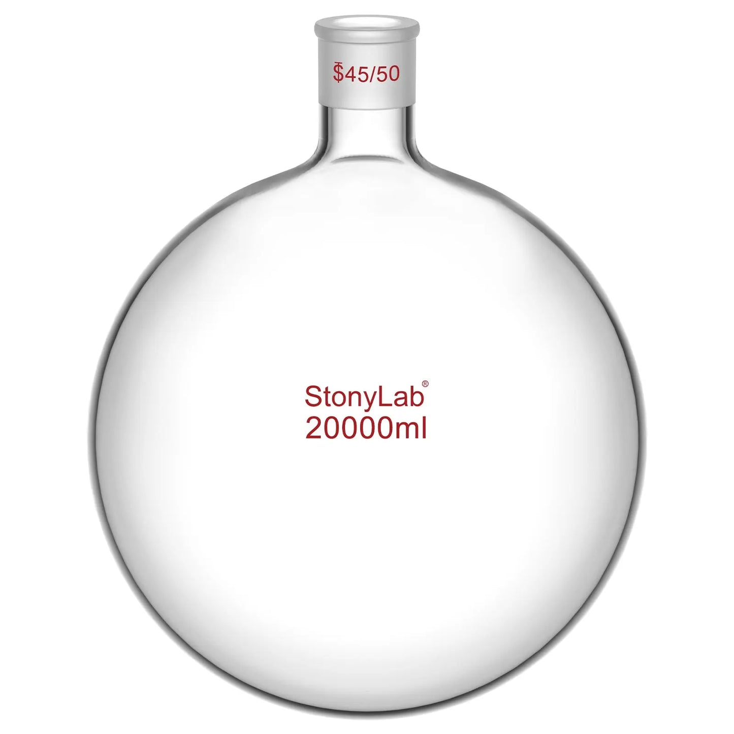 1-Neck Round Bottom Flask, 45/50 Joints, 5-20 L Flasks-Round Bottom-1 Neck